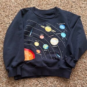 Kids Solar System Sweatshirt - Navy